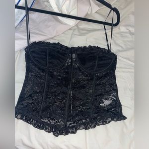Forever 21 Black Lace Corset Top